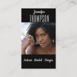 Voeg je foto, actrice, Singer, model toe Visitekaartje