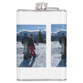 Voeg je foto bruidsmeisje bruidegom toe heupfles (Achterkant)