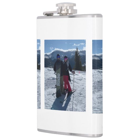 Voeg je foto bruidsmeisje bruidsjonker toe heupfles (Links)