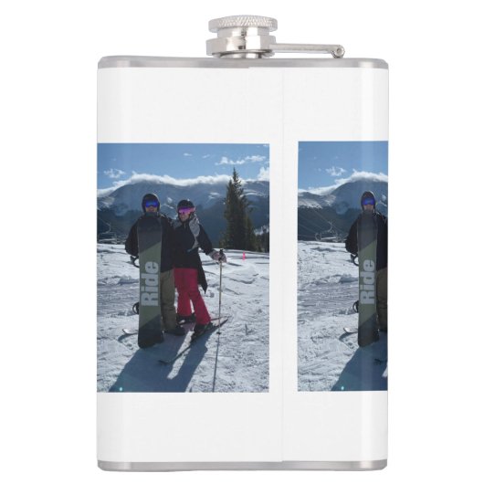 Voeg je foto bruidsmeisje bruidsjonker toe heupfles (Achterkant)