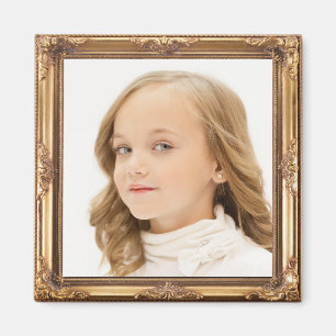 Voeg je FOTO Custom Gold Lijst toe Magneet