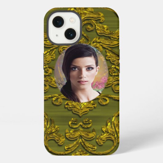 Voeg je foto Damask Chic toe iPhone Hoesje (Achterkant)