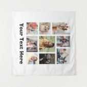 Voeg je foto en tekst tapijt toe wandkleed (Voorkant (horizontaal))