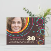 Voeg je foto-funky 30e verjaardag toe kaart (Staand voorkant)