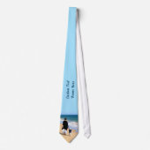 Voeg je foto halsdas geschenk aangepaste tekst en  stropdas (Voorkant)
