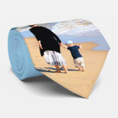 Voeg je foto halsdas geschenk aangepaste tekst en  stropdas (Opgerold)