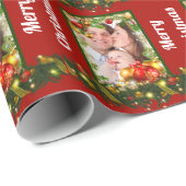 Voeg je FOTO Kerstmis toe Cadeaupapier (Rol Hoek)