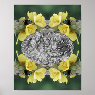 Voeg je foto kever toe op Mullein Flower Lijst Poster