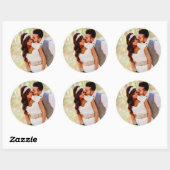 Voeg je foto klassieke ronde sticker toe (Vel)