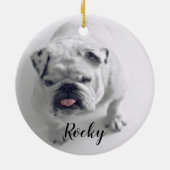 Voeg je foto met Kerstmis toe Keramisch Ornament (Achterkant)