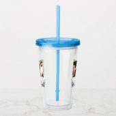 Voeg je foto naam bruidsmeisje selectie bruid part acryl drinkbeker (Rechts)