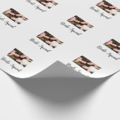 Voeg je foto naam bruidsmeisje selectie bruid part cadeaupapier (Hoek)