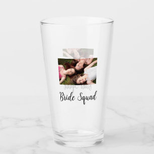 Voeg je foto naam bruidsmeisje selectie bruid part glas