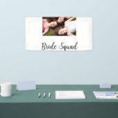 Voeg je foto naam bruidsmeisje selectie bruid part spandoek (Beurs)