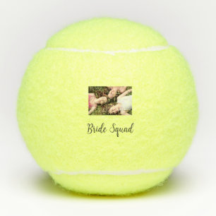 Voeg je foto naam bruidsmeisje selectie bruid part tennisballen