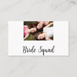 Voeg je foto naam bruidsmeisje selectie bruid part visitekaartje