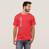 Voeg je foto of Logo Red Sjabloon Mannen kerst toe T-shirt (Voorkant volledig)