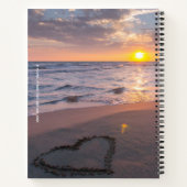 Voeg je foto('s) toe Naam Ocean Sunset Notitieboek (Achterkant)