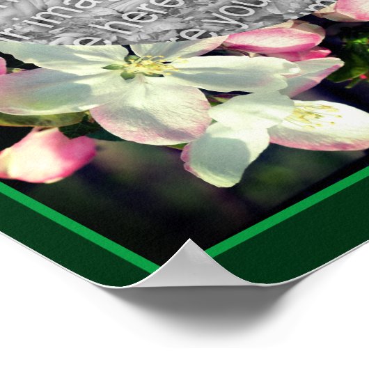 Voeg je foto Spring Flower Blossoms Lijst toe Poster (Hoek)