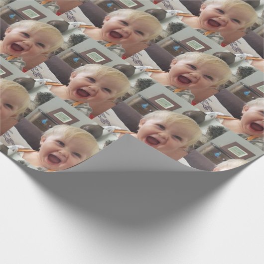 Voeg je foto toe aan deze aangepaste cadeauverpakk cadeaupapier (Hoek)