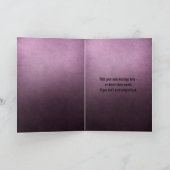 Voeg je foto toe aan het romantische paarse Gotisc Kaart (Binnen)