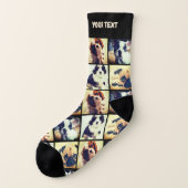 Voeg je foto Toe aangepaste foto en tekst Sokken (Links - buitenkant)