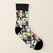 Voeg je foto Toe aangepaste foto en tekst Sokken (Links binnenkant)