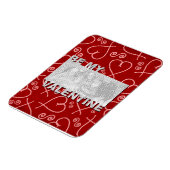 VOEG je foto toe Be My Valentijn Lijst - Red Heart Magneet (Linkerzijde)