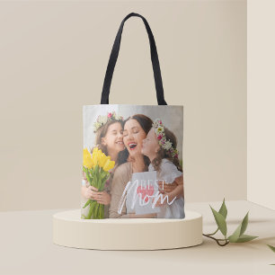 VOEG JE FOTO TOE BEESTE MOEDER  TOTE BAG