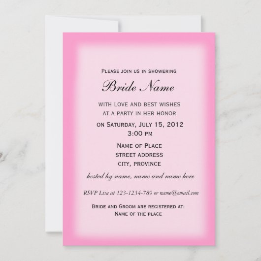 Voeg je foto toe, bruiddoucheuitnodiging kaart (Voorkant)