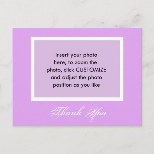 Voeg je foto toe, dank je briefkaart. briefkaart (Voorkant)