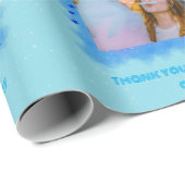 Voeg je foto toe Dankbaar Galaxy Wrapping Paper Cadeaupapier (Rol Hoek)