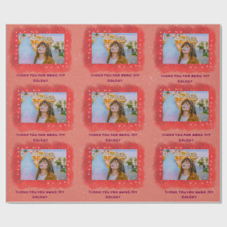 Voeg je foto toe Dankbaar Galaxy Wrapping Paper Cadeaupapier