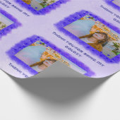 Voeg je foto toe Dankbaar Galaxy Wrapping Paper Cadeaupapier (Hoek)