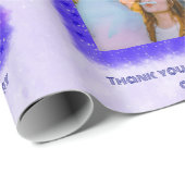 Voeg je foto toe Dankbaar Galaxy Wrapping Paper Cadeaupapier (Rol Hoek)