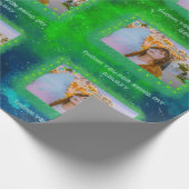 Voeg je foto toe Dankbaar Galaxy Wrapping Paper Cadeaupapier (Hoek)