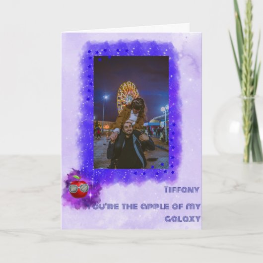 Voeg je foto toe Dankbare Galaxy Dankjewel Kaart (Voorkant)