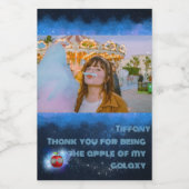 Voeg je foto toe Dankbare Galaxy-labels Wijn Etiket (Enkel label)