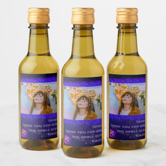 Voeg je foto toe Dankbare Galaxy-labels Wijn Etiket (Flessen)