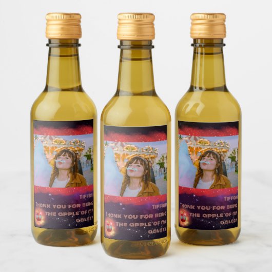 Voeg je foto toe Dankbare Galaxy-labels Wijn Etiket (Flessen)