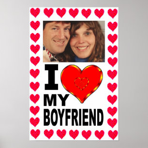 Voeg je foto toe Ik hou van mijn vriend Poster