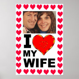 Voeg je foto toe Ik hou van mijn vrouw Poster