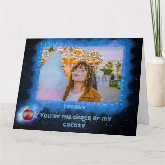 Voeg je foto toe in Thankful Galaxy Thank You Card Bedankkaart