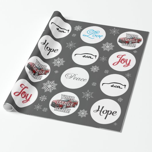 Voeg je foto toe! Mitsubishi Evo X Cadeaupapier (Uitgerold)