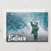 Voeg je foto toe Modern | Geloof Kerstmis Feestdagenkaart (Voorkant)