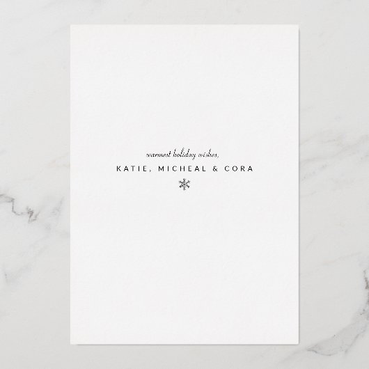 VOEG JE FOTO TOE | Prettig Kerstmis Vrolijk Folie  Folie Feestdagenkaart (Achterkant)