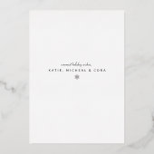 VOEG JE FOTO TOE | Prettig Kerstmis wees blij Foli Folie Feestdagenkaart (Achterkant)