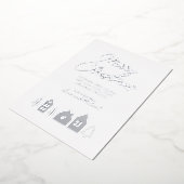 VOEG JE FOTO TOE | Prettig Kerststad Folie Feestdagenkaart (Gedraaid)