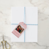 Voeg je foto toe Vrolijk kerstfeest Cadeaulabel (Met Touw)