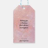 Voeg je foto toe Vrolijk kerstfeest Cadeaulabel (Achterkant)